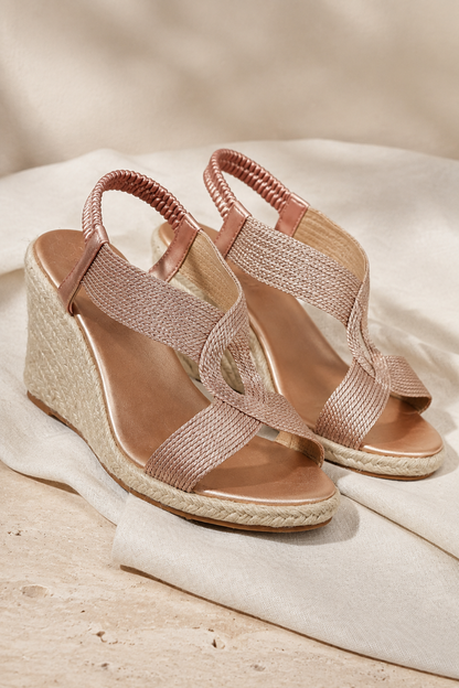 Sandales Compensées Élégance & Confort – Édition Riviera